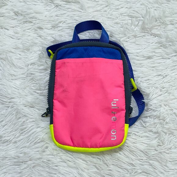 Lululemon Easy Access Crossbody Pink Highlight/Cerulean Blue/Highlight Yellow OS - Picture 2 of 7